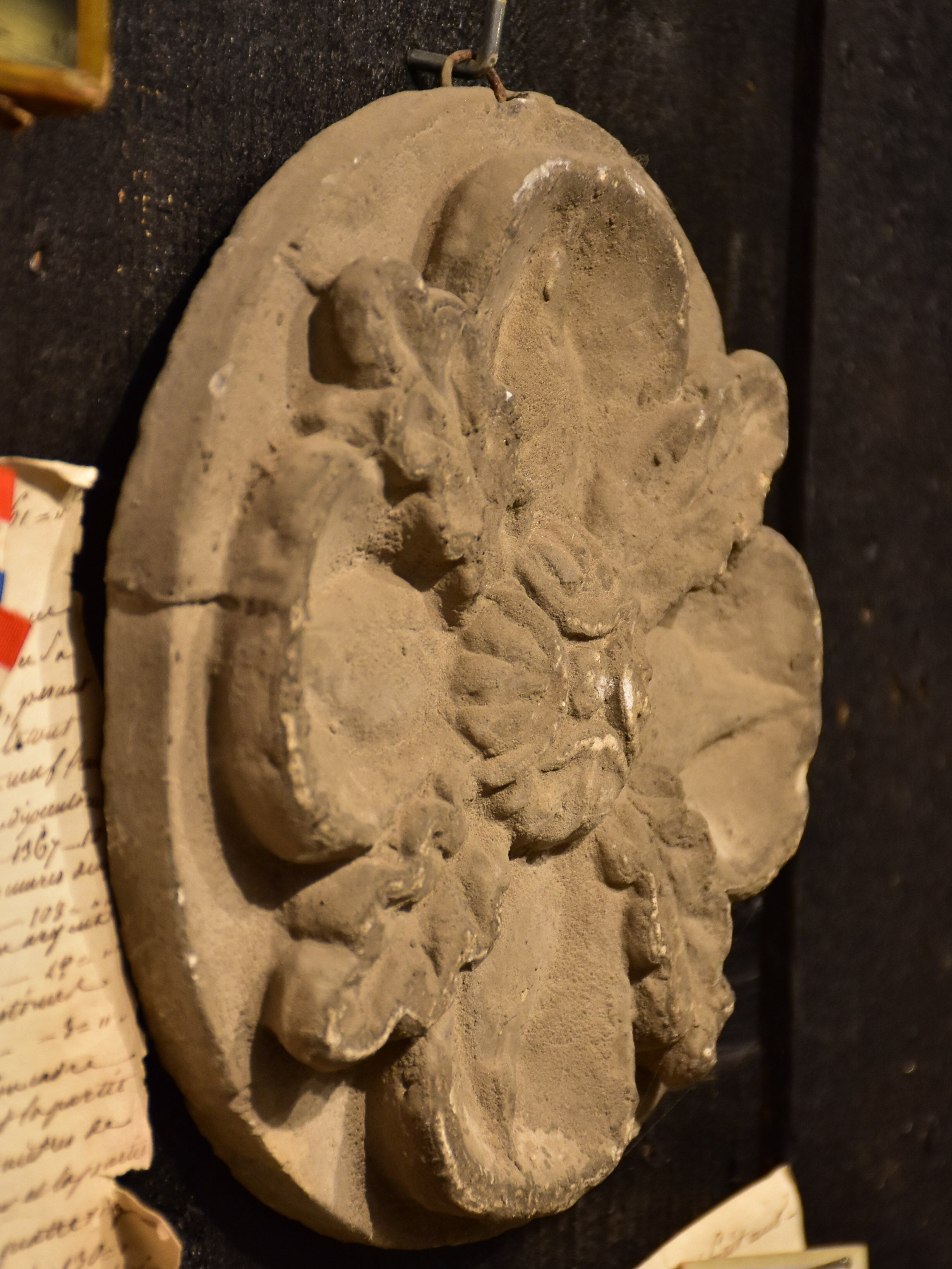 Antique French plaster mould - flower