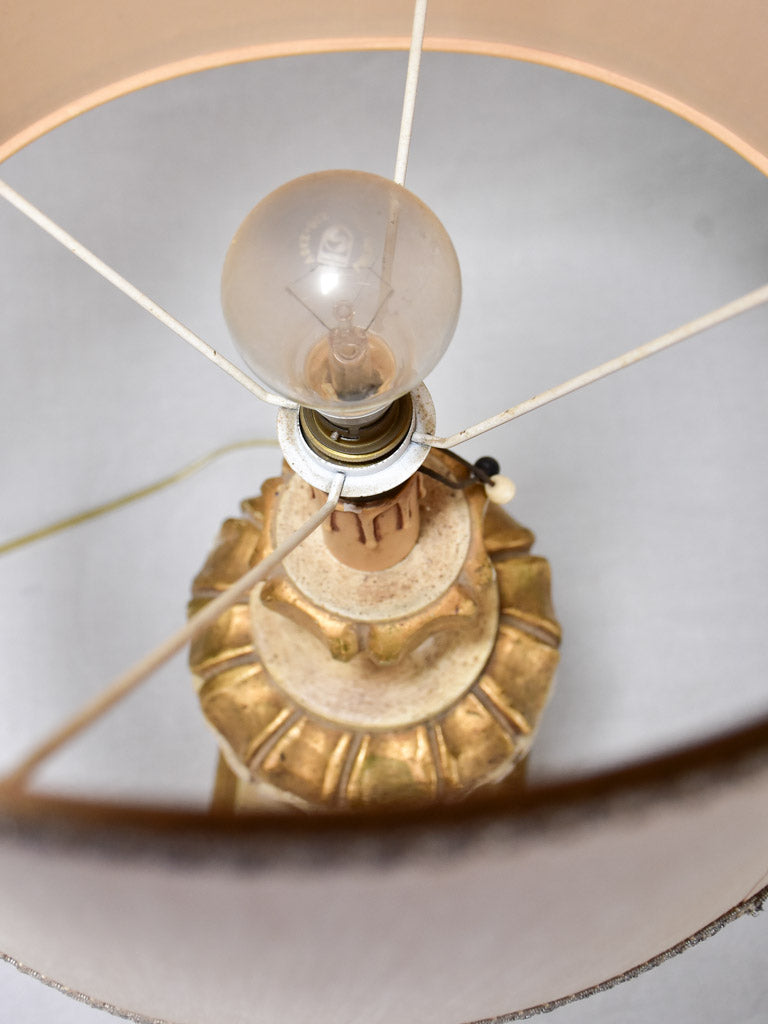 Vintage French table lamp with pretty base 29¼"