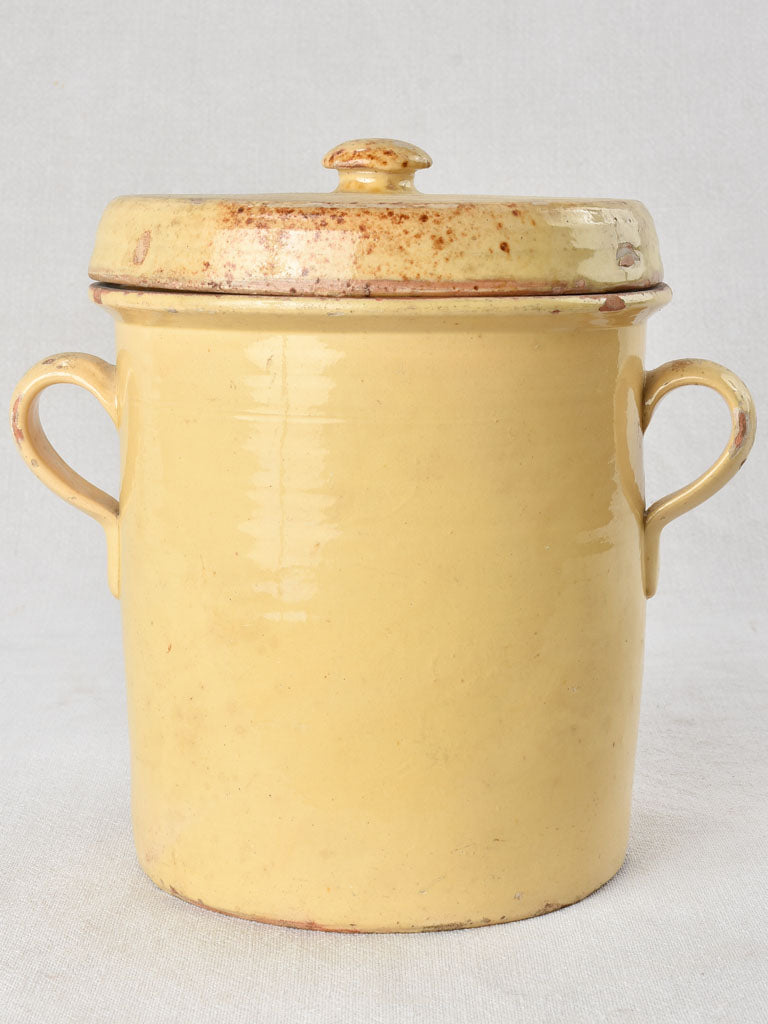 RESERVED CK Yellow preserving pot with lid - upright 10¼"
