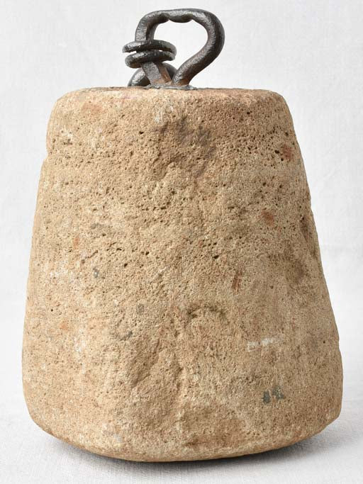 Tall antique stone counterweight 13"