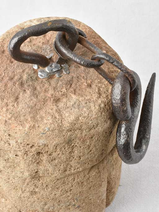 Tall antique stone counterweight 13"