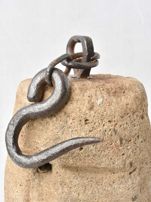 Tall antique stone counterweight 13"