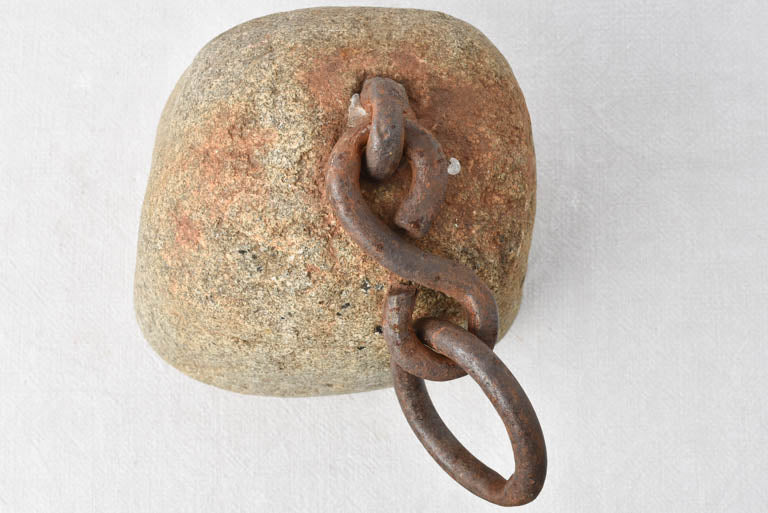 Large antique stone counterweight 12¼"