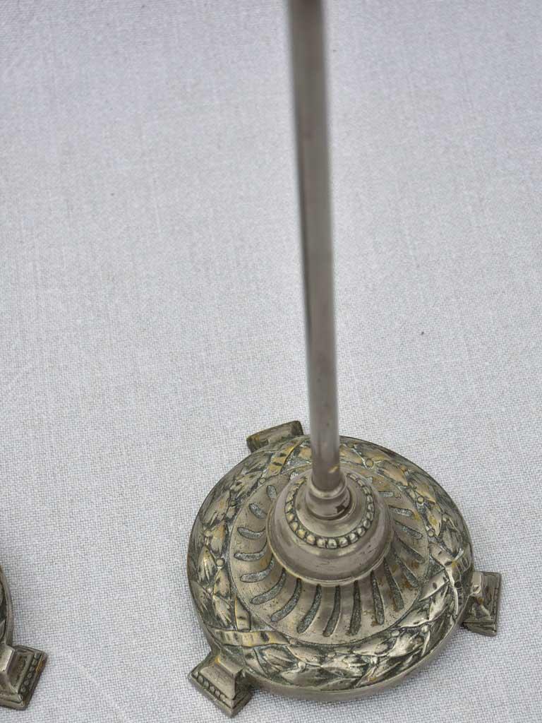 Pair of antique French metal hat stands 24½"