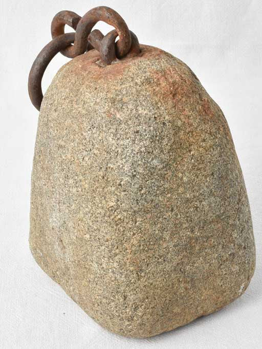 Large antique stone counterweight 12¼"