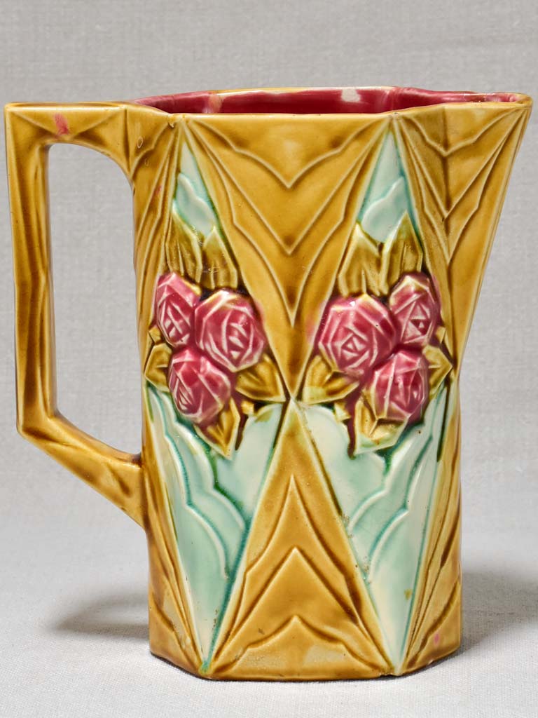 Early 20th Century Barbotine pitcher - Art Deco