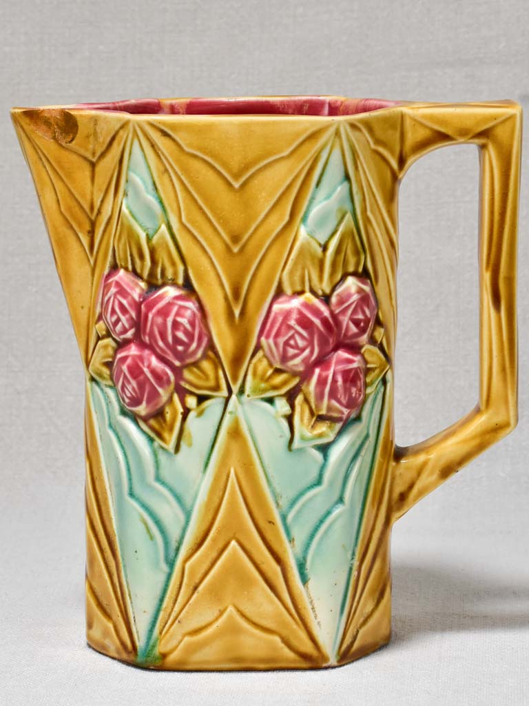 Early 20th Century Barbotine pitcher - Art Deco