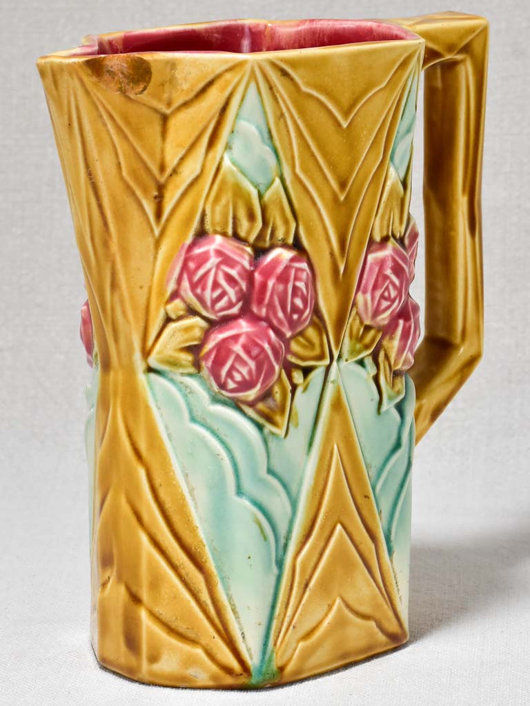 Early 20th Century Barbotine pitcher - Art Deco
