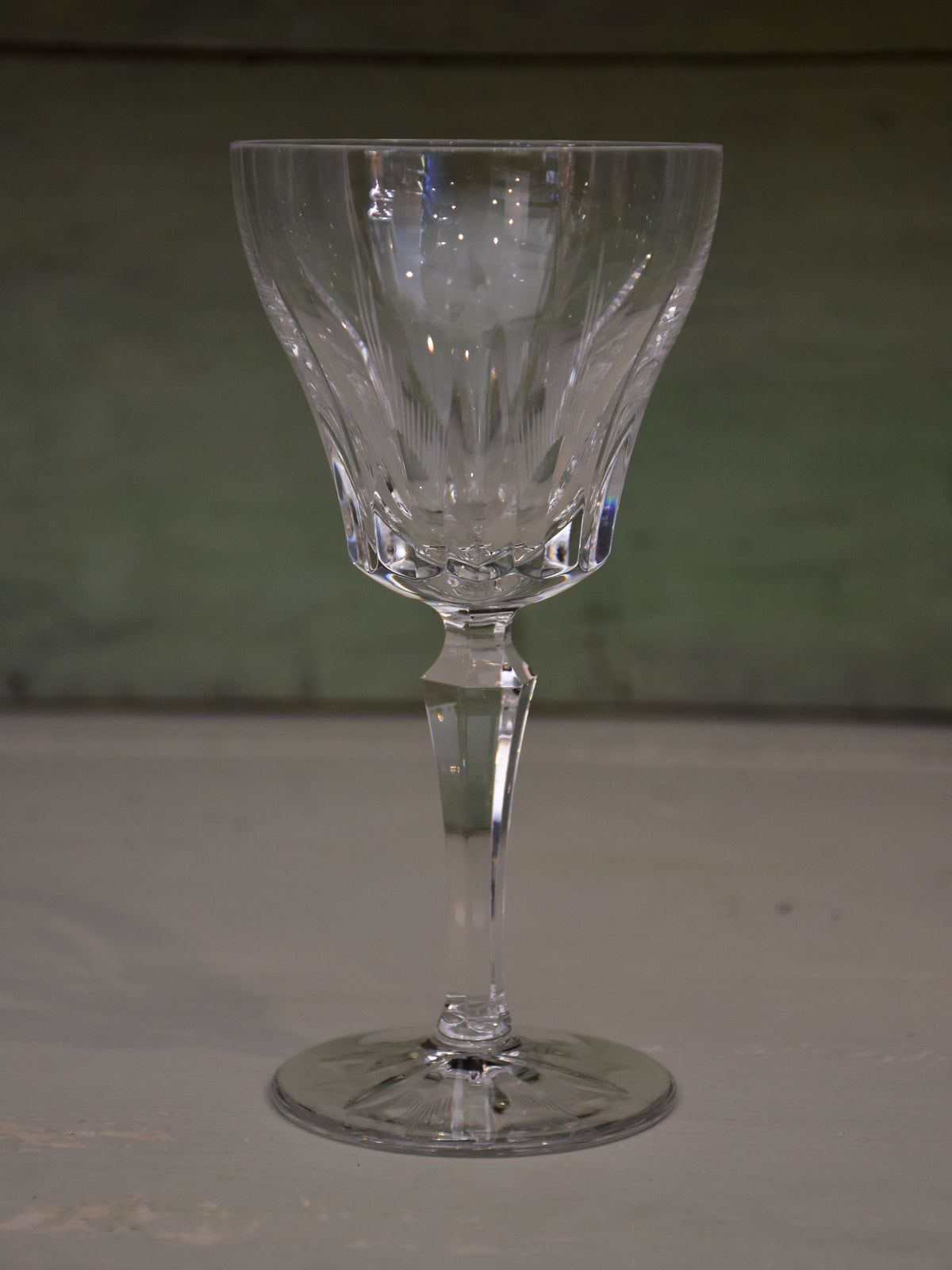 Circa 1930’s French crystal wine glasses