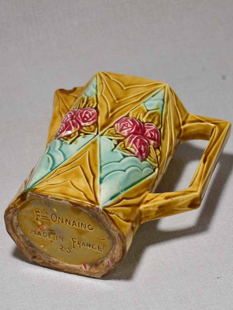 Early 20th Century Barbotine pitcher - Art Deco