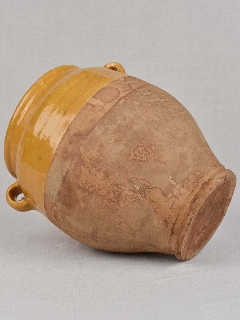 Confit pot, antique yellow-ocher glaze, large 12¼"
