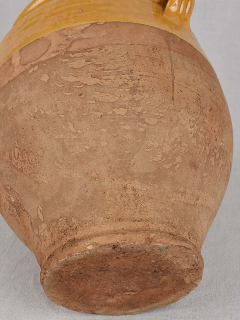 Confit pot, antique yellow-ocher glaze, large 12¼"
