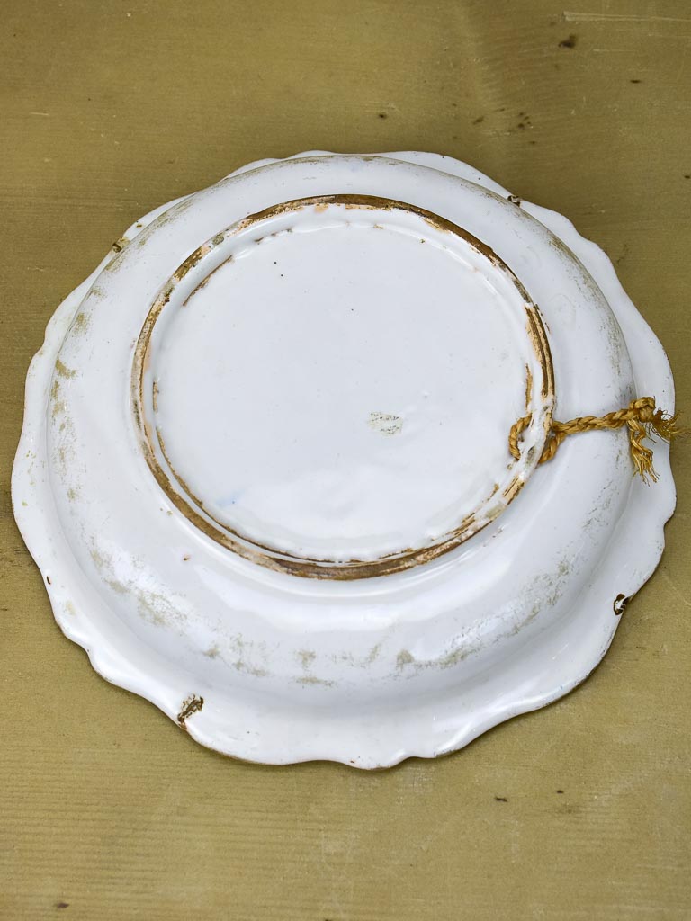 18th Century Moustiers presentation bowl - blue and white