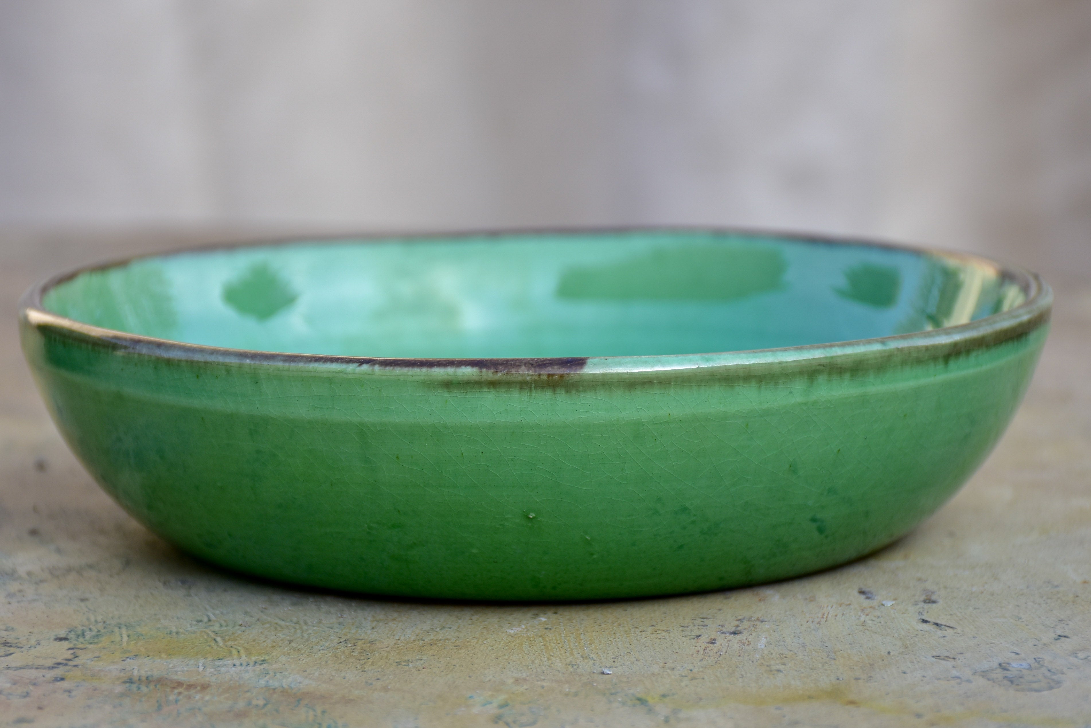 Set of 8 green ceramic bowls - Dieulefit