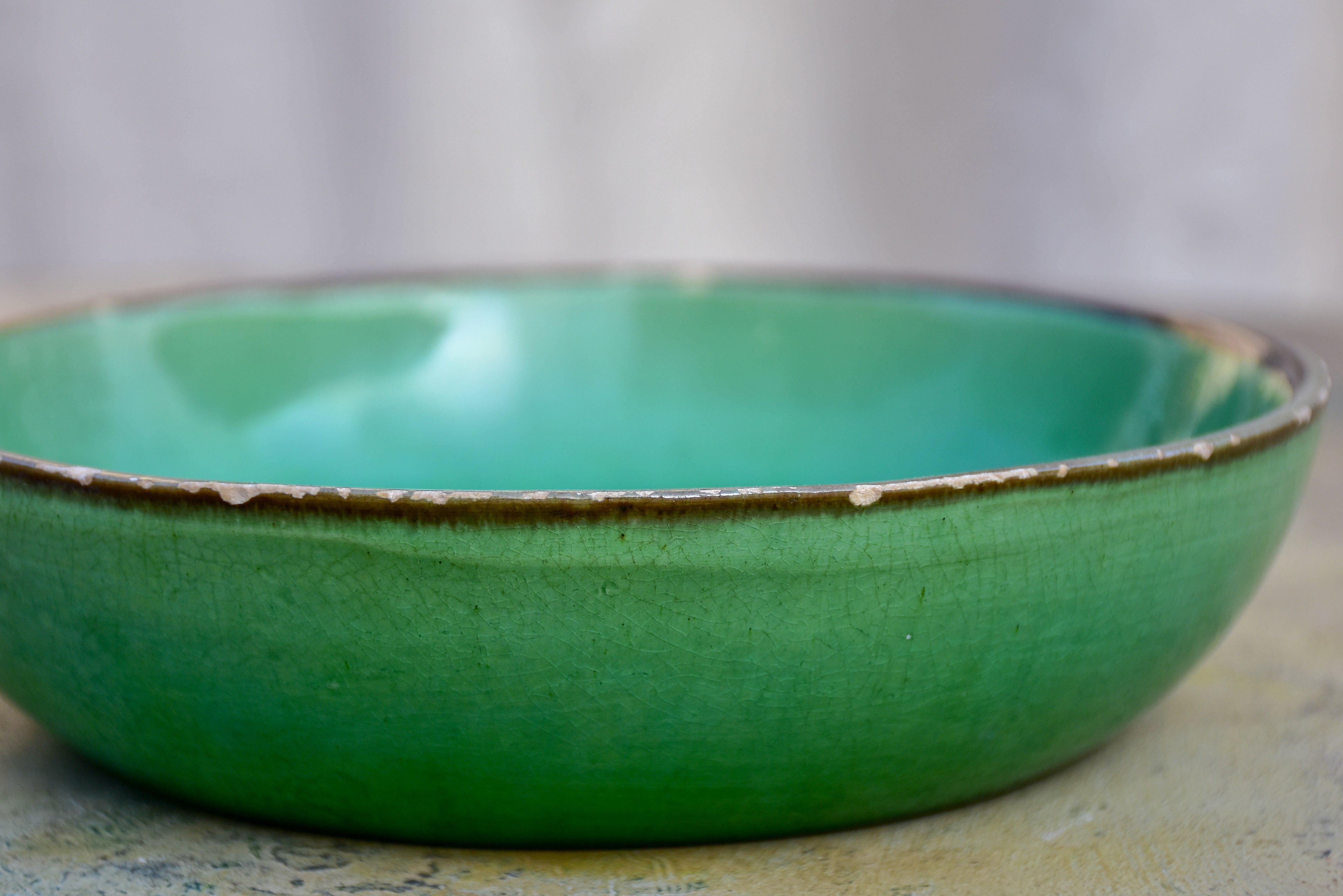 Set of 8 green ceramic bowls - Dieulefit