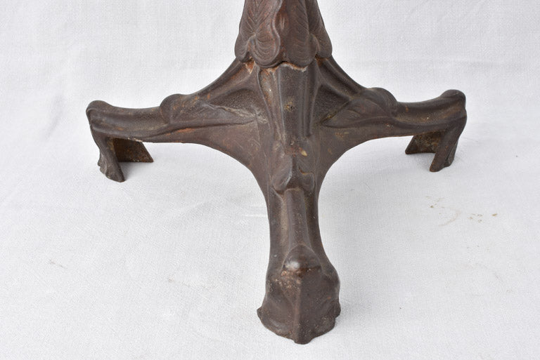 Art Nouveau bistro table - cast iron & opaline