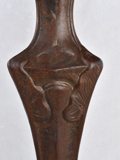 Art Nouveau bistro table - cast iron & opaline
