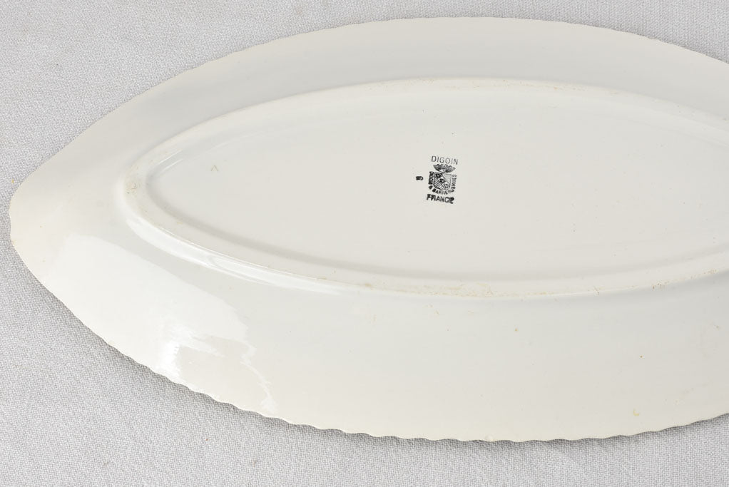 13 piece Digoin fish service, 1950s