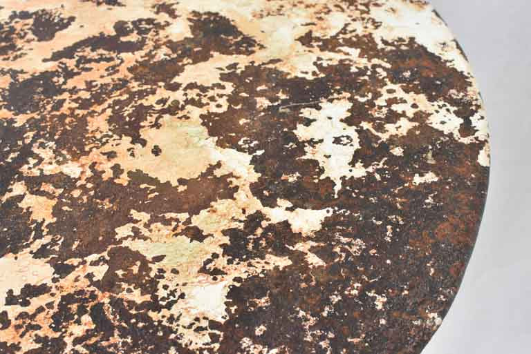 Rustic French garden table w/ white patina