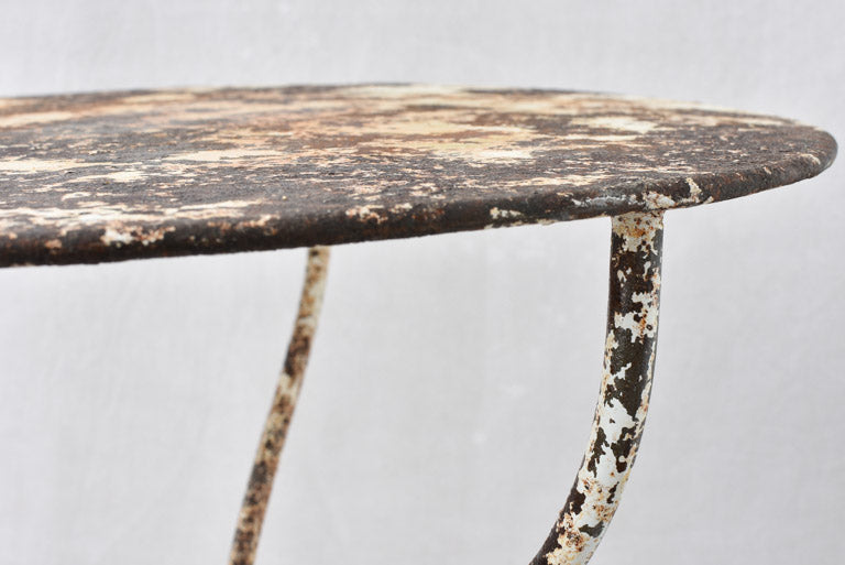 Rustic French garden table w/ white patina
