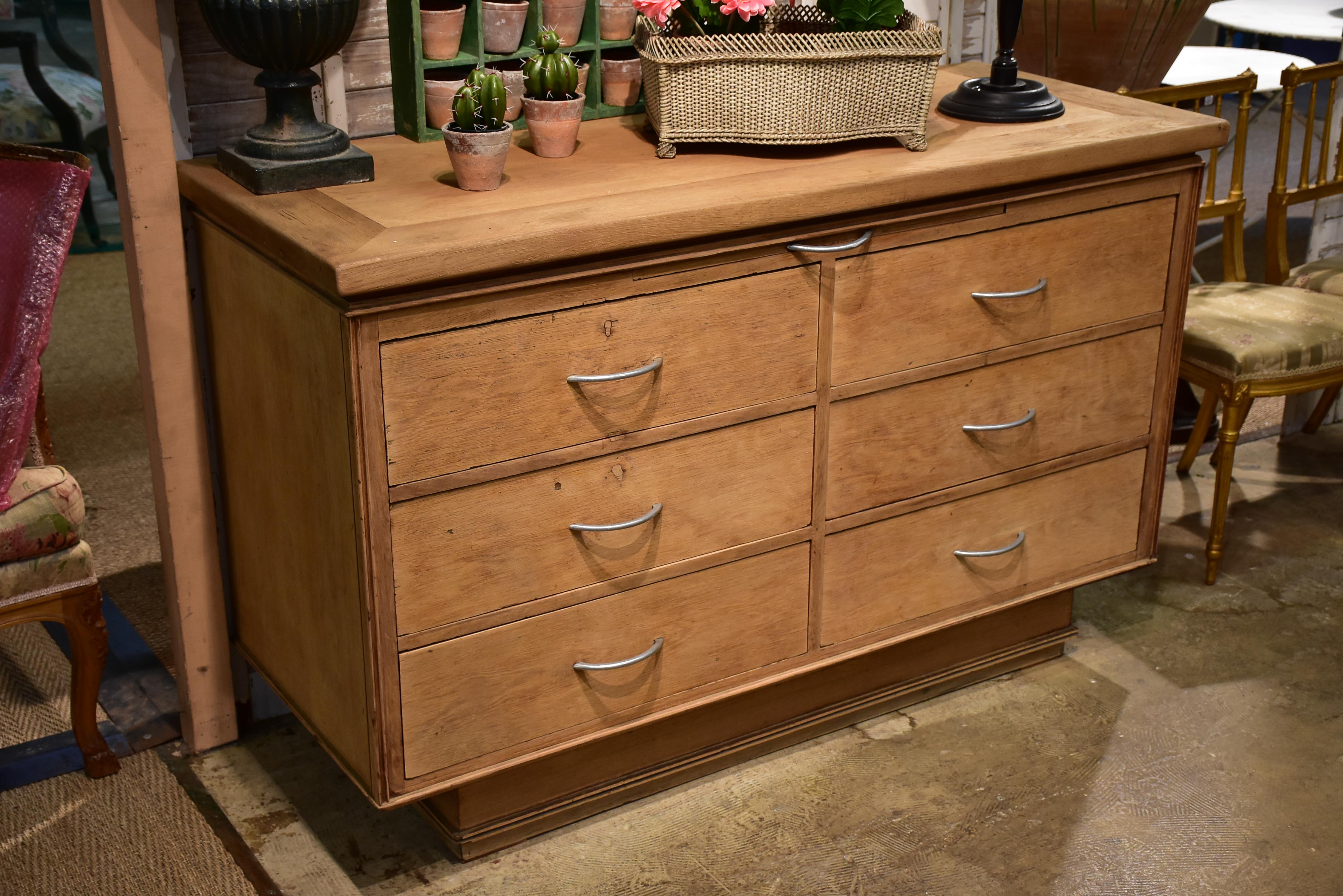 Vintage French drawers - blonde oak