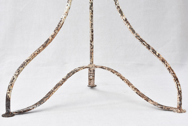 Rustic French garden table w/ white patina