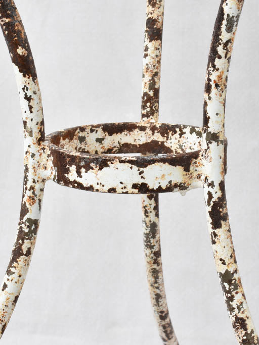 Rustic French garden table w/ white patina