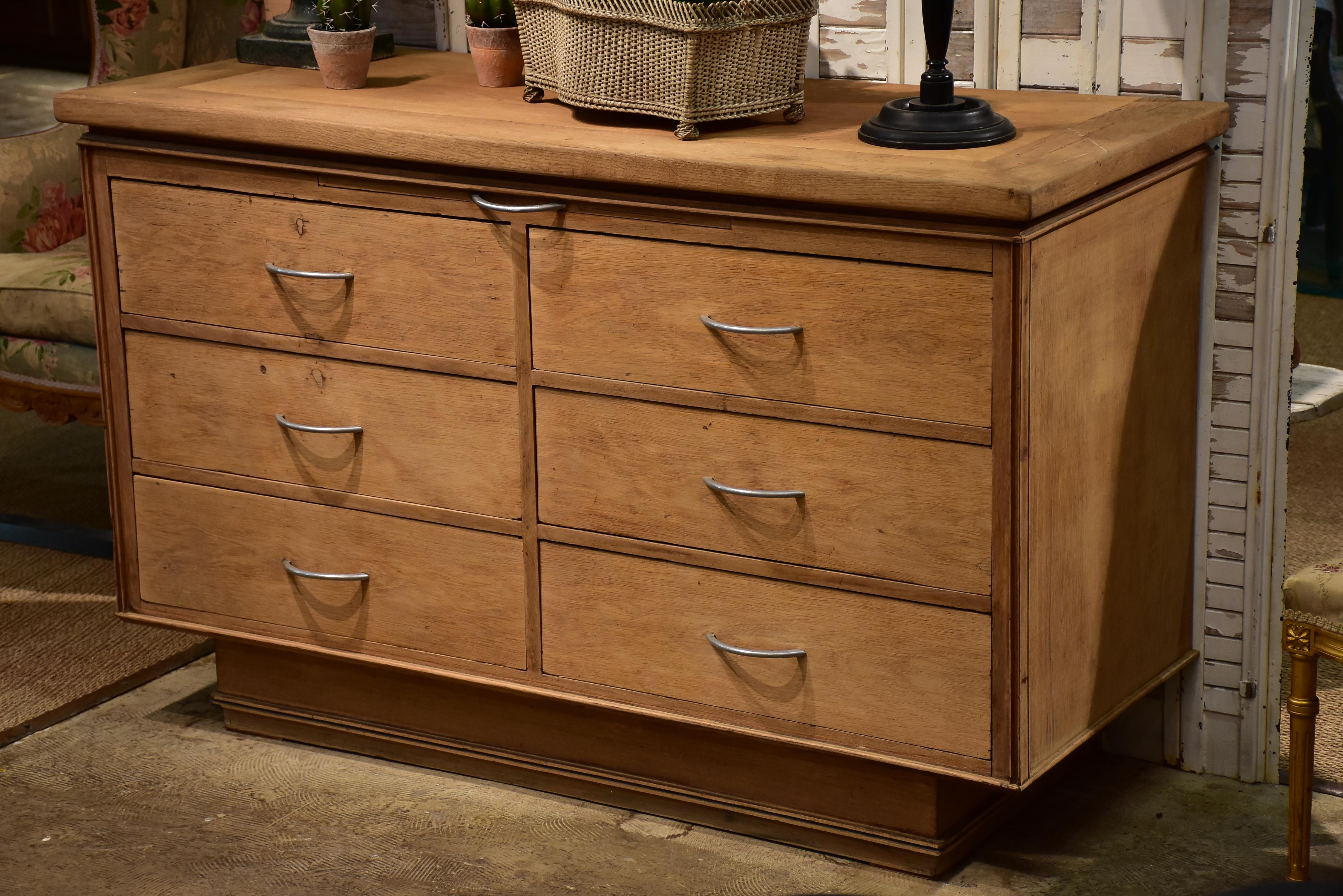 Vintage French drawers - blonde oak