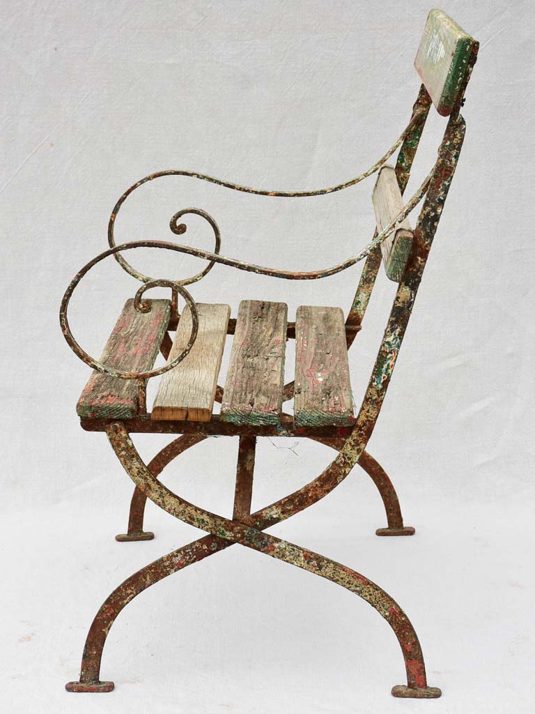 Napoleon III children's slatted armchair