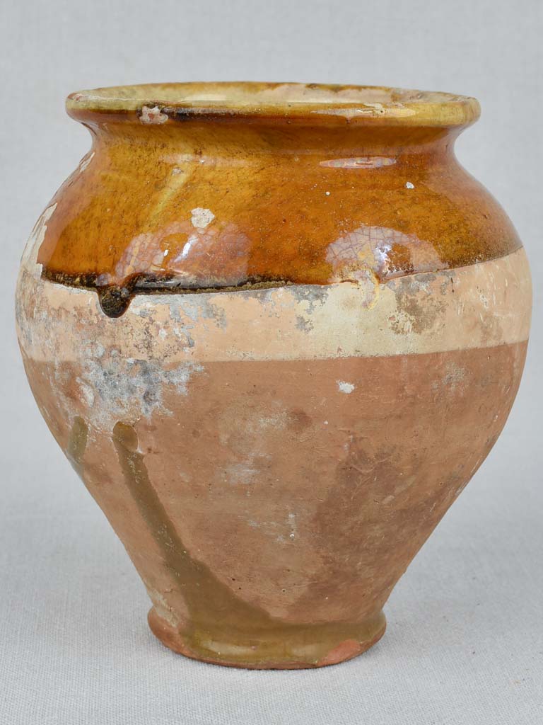 Confit pot, antique, no handles, small 8"