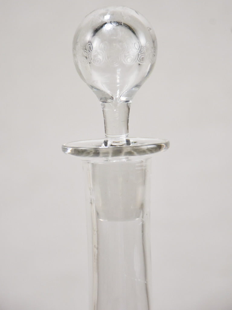 Etched late-century French carafe gift