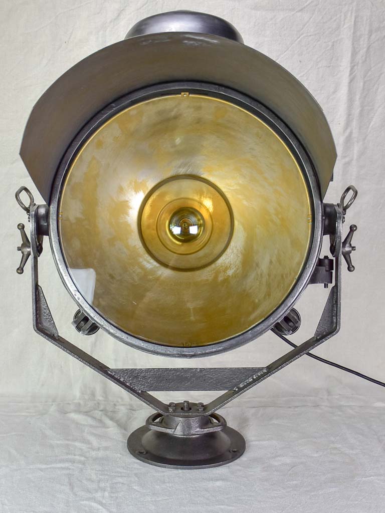 Restored French 1940's SNCF train light projector - very large