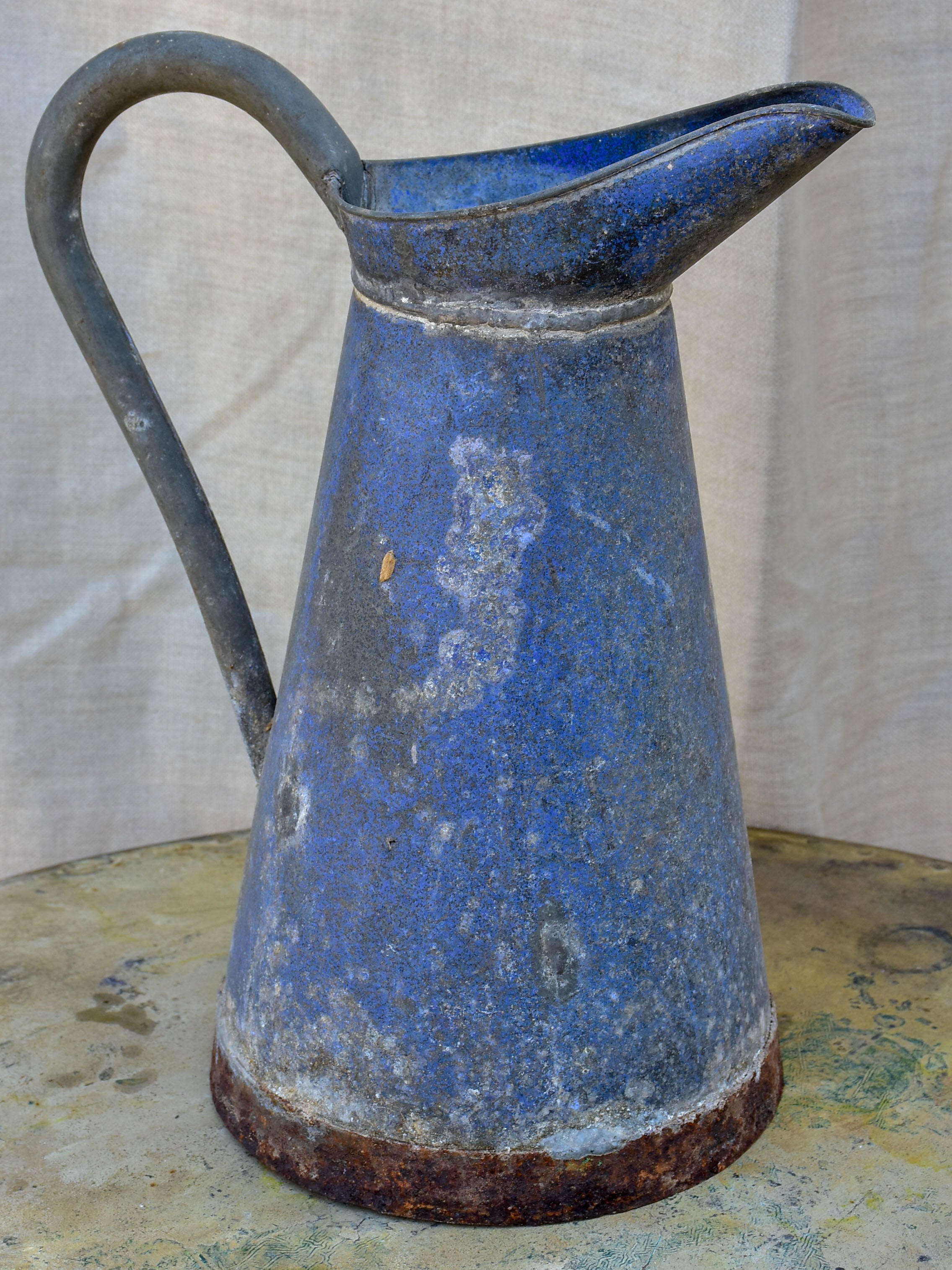 Antique French zinc pitcher / watering can