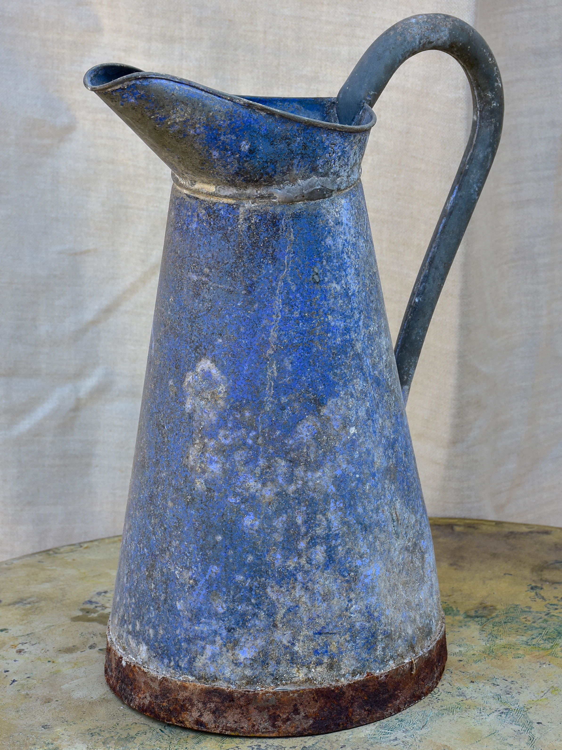 Antique French zinc pitcher / watering can