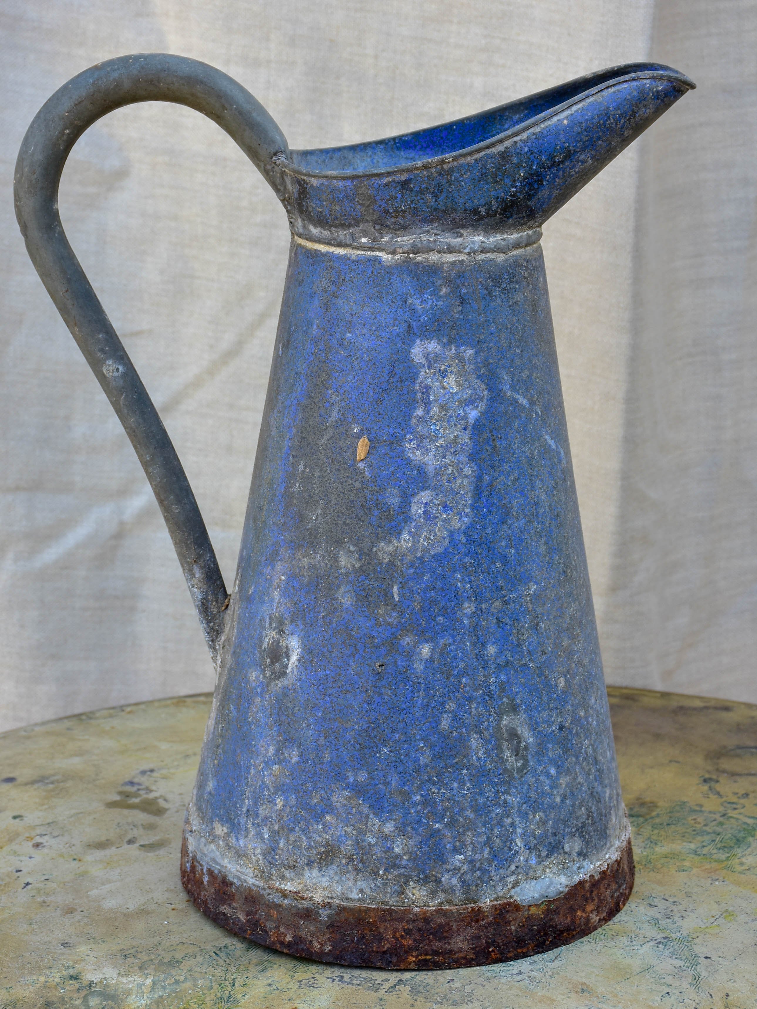 Antique French zinc pitcher / watering can