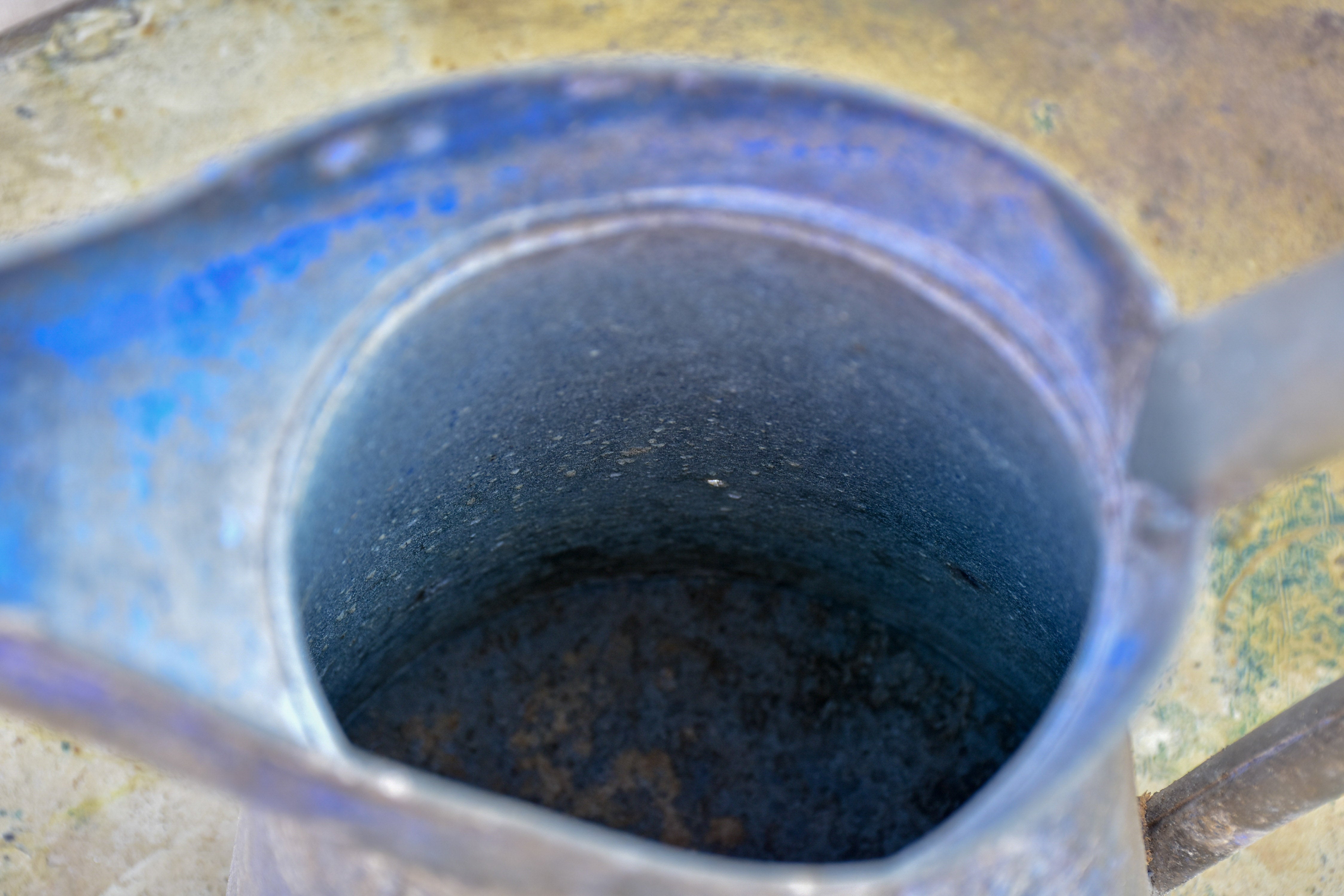 Antique French zinc pitcher / watering can