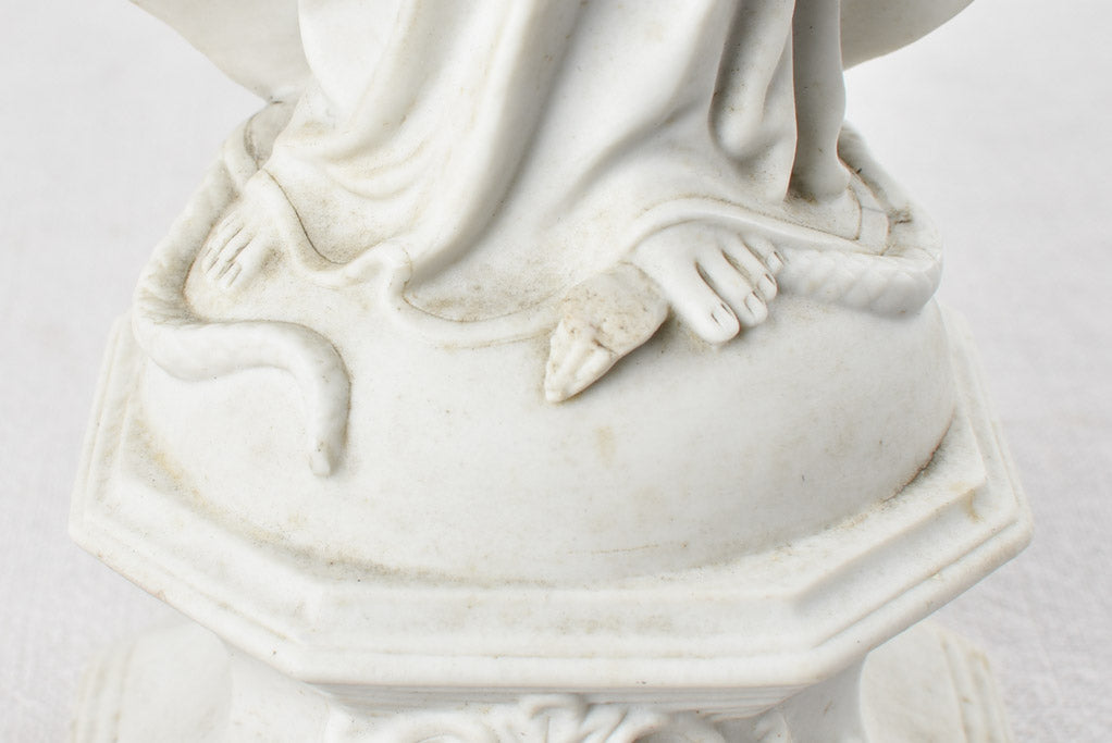 Biscuit porcelain statue of the Virgin Mary, 1900s 12¼"