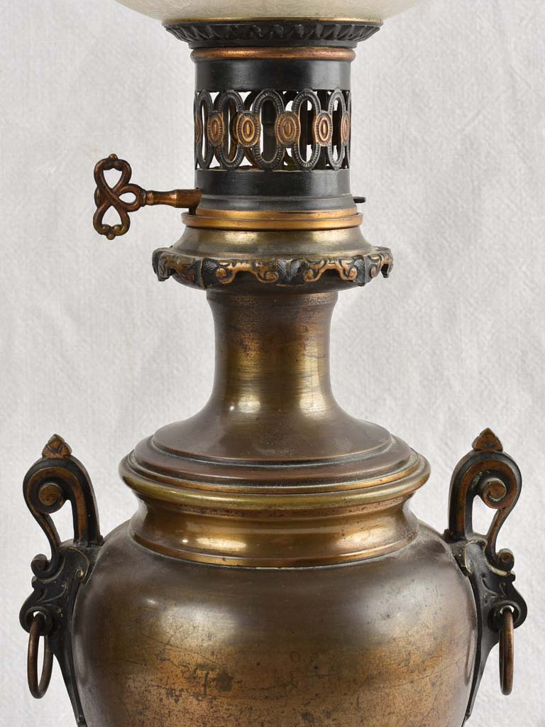 Pair of Napoleon III oil lamps 28¼"