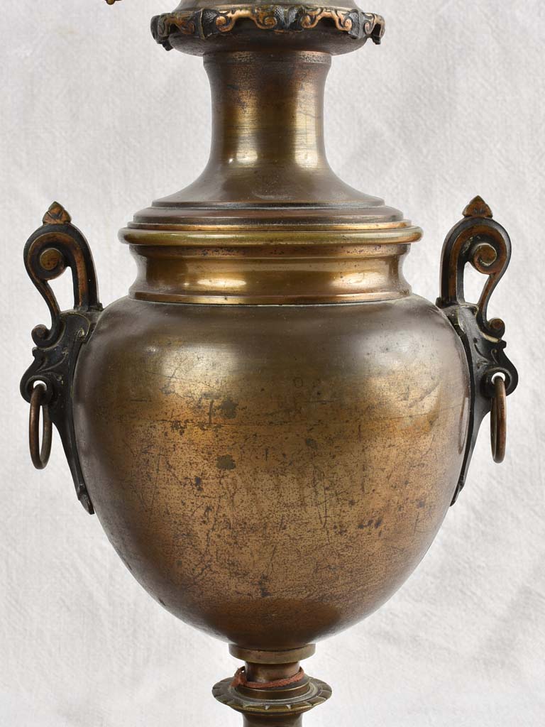 Pair of Napoleon III oil lamps 28¼"