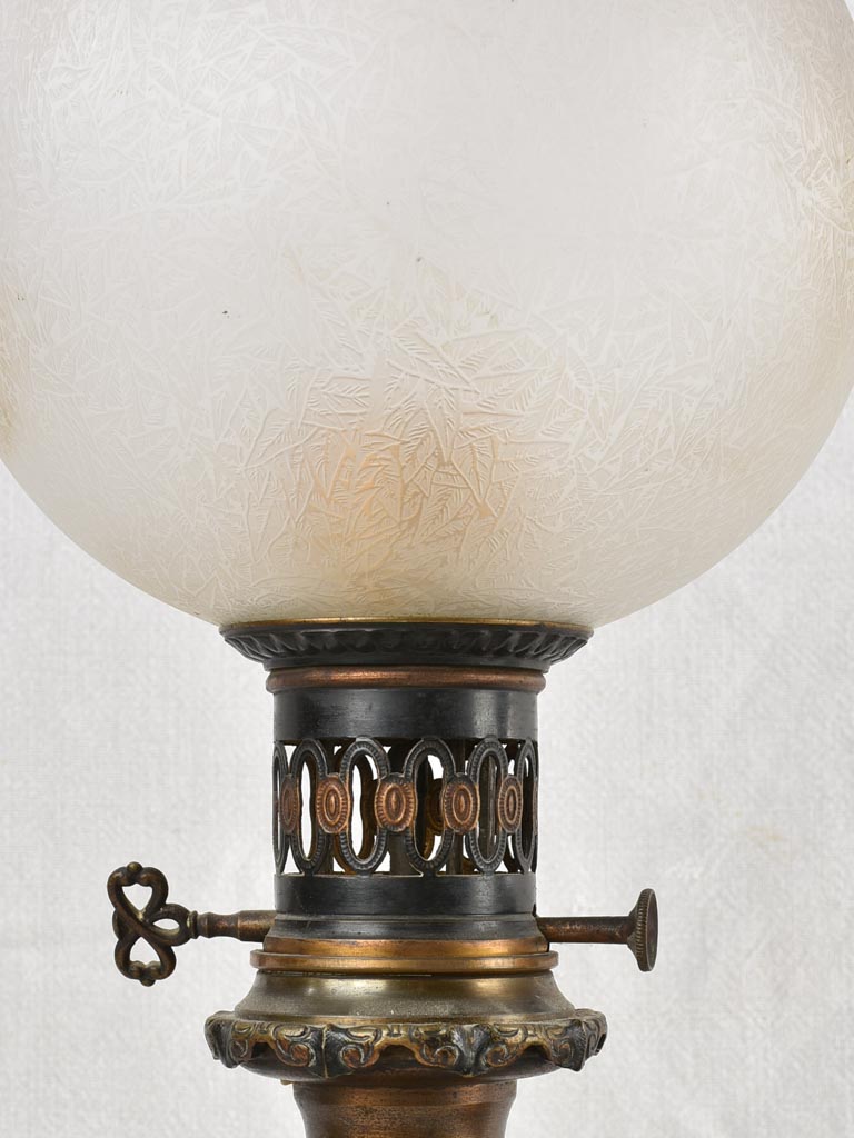 Pair of Napoleon III oil lamps 28¼"