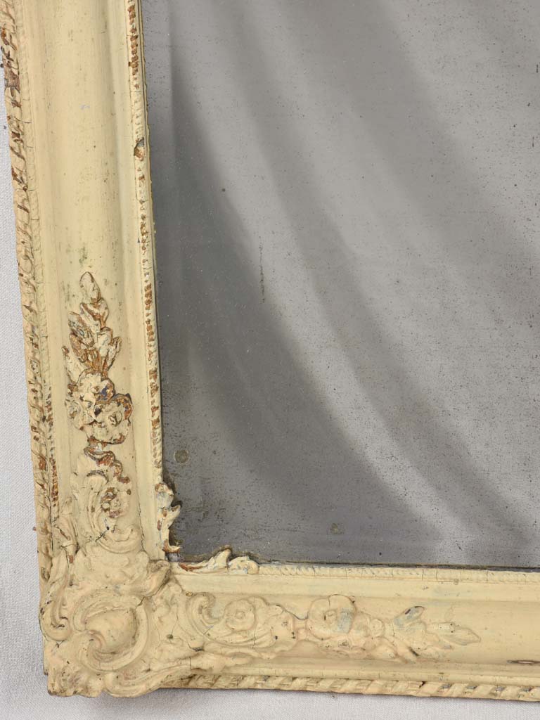 Rustic wooden French mirror frame
