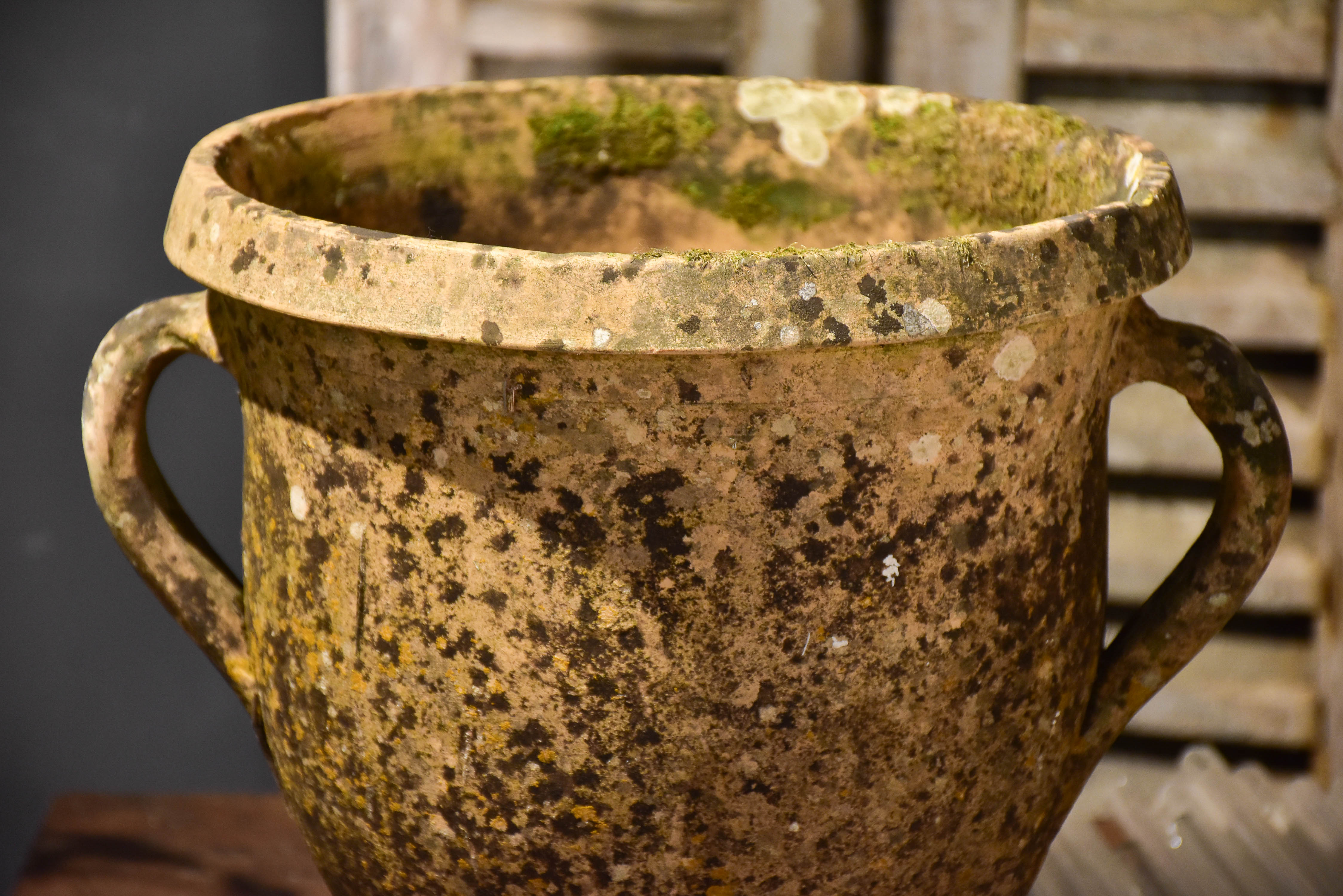 Vintage French Castelnaudary garden planter with two handles