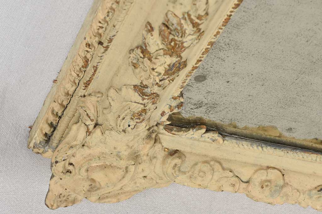 Romantic French beveled antique mirror