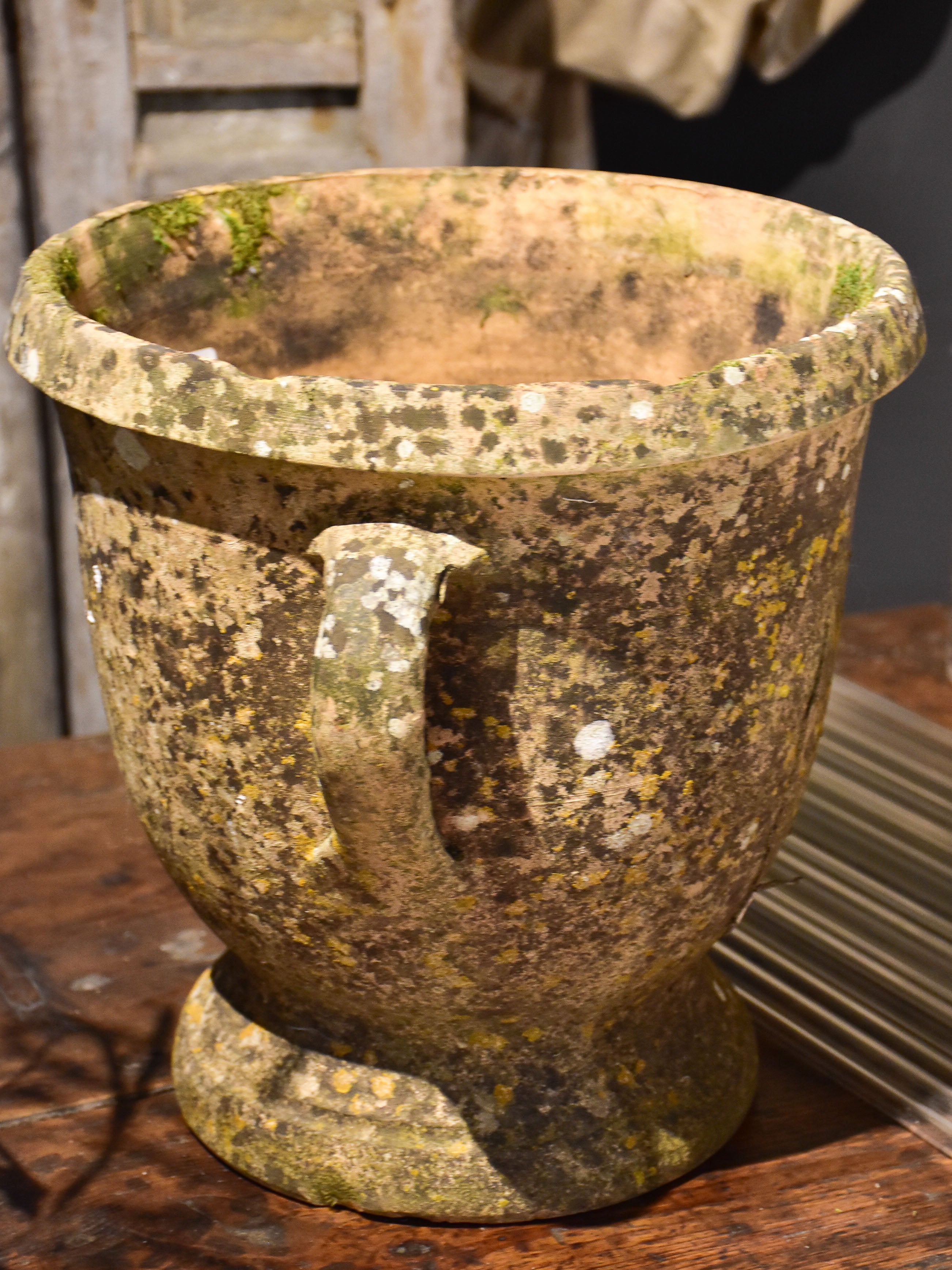 Vintage French Castelnaudary garden planter with two handles