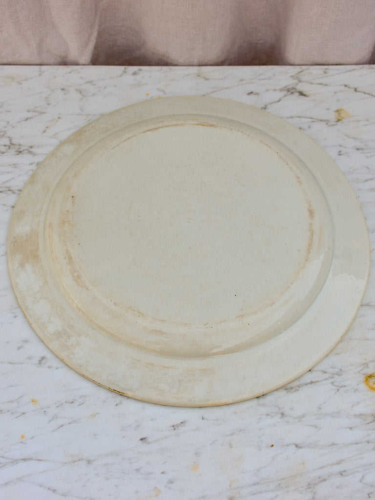 Large antique French platter - white 15"
