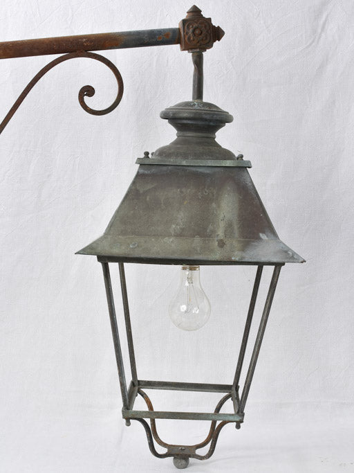 Very large French wall lantern 39¾"