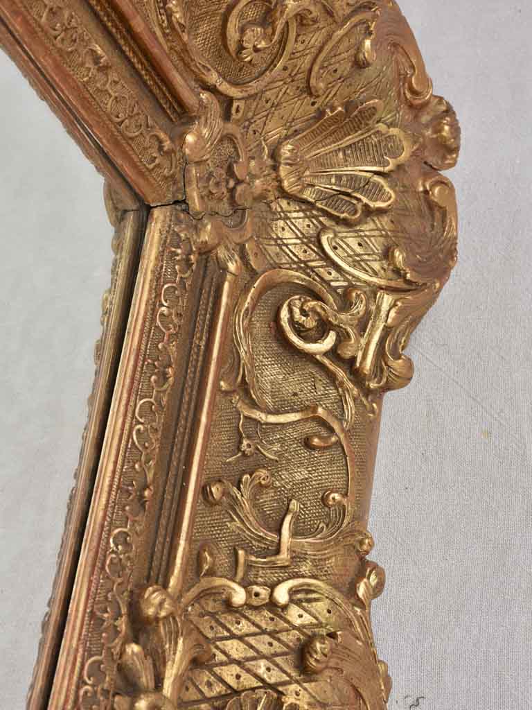 Aged Adorned Mirror with Overcoat