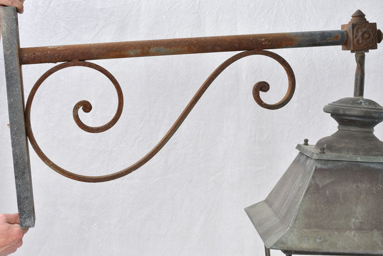 Very large French wall lantern 39¾"