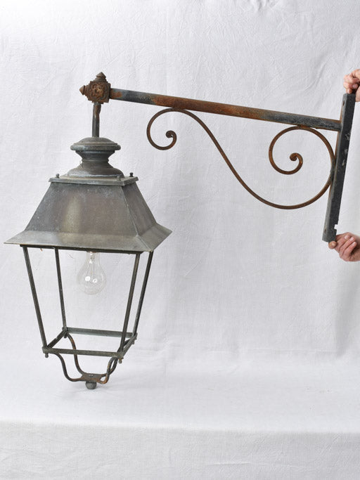Very large French wall lantern 39¾"