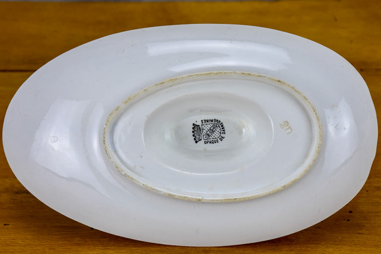 Two antique French faience sauce boats